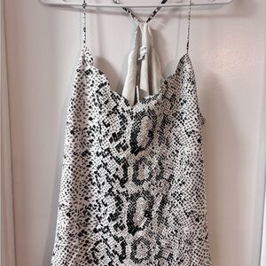 J. Crew Monochrome Patterned spaghetti strap tank